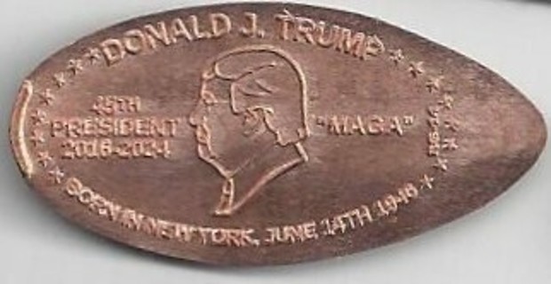 PRESIDENT TRUMP MAGA 2020 - Elongated Copper Cent (Penny)