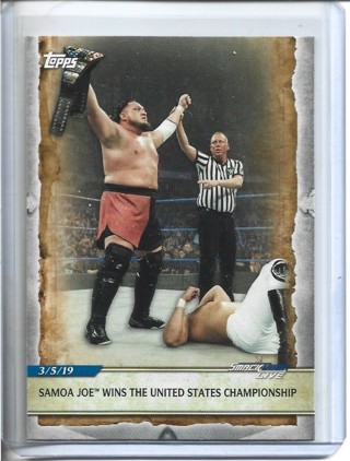 2020 Topps WWF/WWE Samoa Joe Card #89