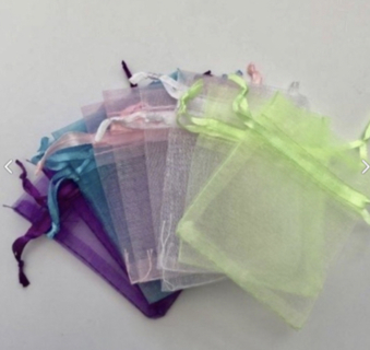 10 Organza Gift Bags 2.5 x 3.5 Random mix