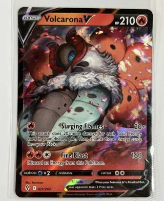 NM Ultra Rare Volcarona V Pokemon card TCG SWSH