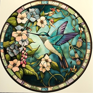 Beautiful Hummingbird - 3 x 3” MAGNET - GIN ONLY