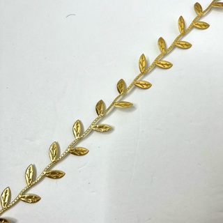 Gold Leafy Vine  1” Wide Ribbon Trim Embellishment 