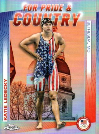 2024 Topps Olympics Chrome Katie Ledecky Pride & Country