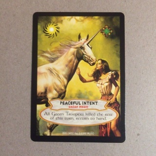 1995 Hyborian Gates Collectible Game Trading Card | PEACEFUL INTENT (Gaean Magic)