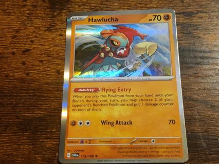 Pokemon Hawlucha 118/198 holo rare card