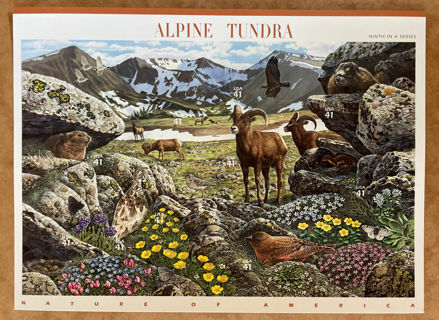 Scott 4198 ALPINE TUNDRA Pane of 10 US 41¢ Stamps MNH 2007