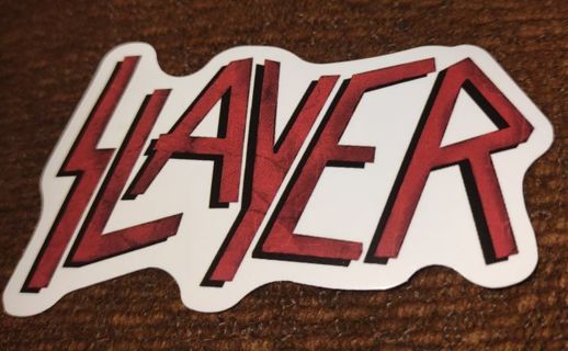 Slayer band laptop sticker tool bags hard hat luggage Xbox One PlayStation 4