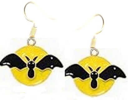 GP ENAMEL BAT MOON EARRINGS STYLE 2 (PLEASE READ DESCRIPTION