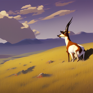 Listia Digital Collectible: A Pronghorn on a Hill