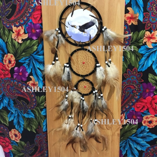 1 NEW 29.5" Majestic Native EAGLE Bird Ornament Dream Catcher Feathers Nature FREE SHIPPING