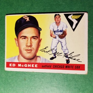 1955 - TOPPS BASEBALL CARD NO. 32 - ED McGHEE - WHITE SOX