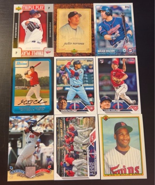 9 Minnesota Twins baseball cards 