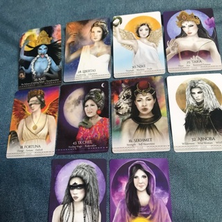 REDUCED 10 Oracle Goddess Cards Scrapbook Paper Crafts Card Making, free mail