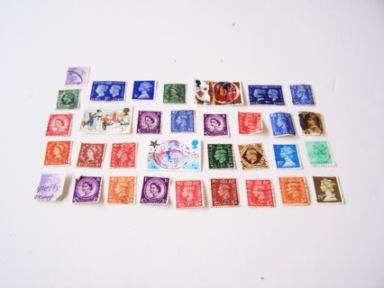 Great Britain Postage Stamps Set of 33 Used/Cancelled