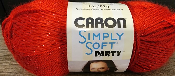 NEW - CARON Simply Soft Yarn - "Red Sparkle"