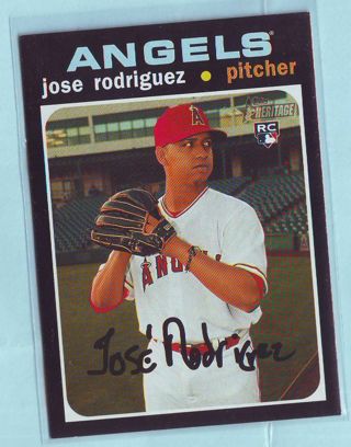 2020 Topps Heritage Jose Rodriguez ROOKIE Baseball Card # 515 Angels