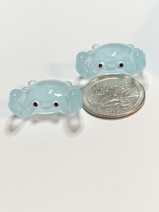 CRABS~#4~BLUE~SET OF 2~GLOW IN THE DARK~FREE SHIPPING!