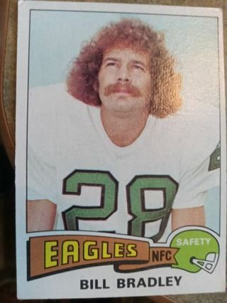 1975 TOPPS BILL BRADLEY PHILADELPHIA EAGLES FOOTBALL CARD# 276