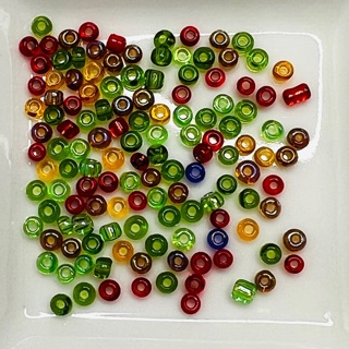 Multi Translucent 3mm Glass Seed Beads 
