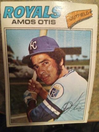 1977 TOPPS AMOS OTIS KANSAS CITY ROYALS BASEBALL CARD# 290