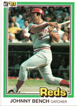 1981 Donruss Johnny Bench #182