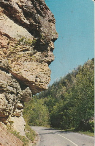 Vintage Unused Postcard: d: Great Stone Face. Smoky Mountains, TN