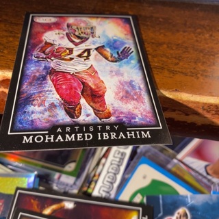 2022 sage artistry black Mohamed Ibrahim football card 