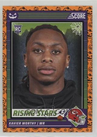 2024 Panini Score-A-Treat - Rising Stars - Orange Pumpkins #50 - Xavier Worthy