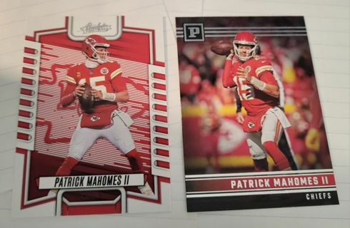 2022 & 23 Patrick Mahomes cards Kansas City Chiefs