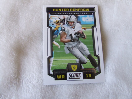 2023 Hunter Renfrow Las Vegas Raiders ROOKIE Panini Score Card #136