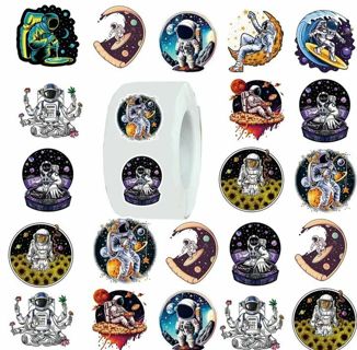 ➡️⭕(10) 1" ASTRONAUT STICKERS!! (SET 1 of 4) OUTER SPACE