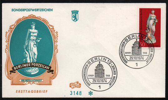 numbered FDC Germany - 29.10.1974 Lady 1