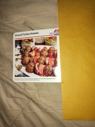 Recipe Card for Ground Turkey Kebabs