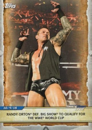 2020 Topps WWE Road To Wrestlemania Card #66 Randy Orton