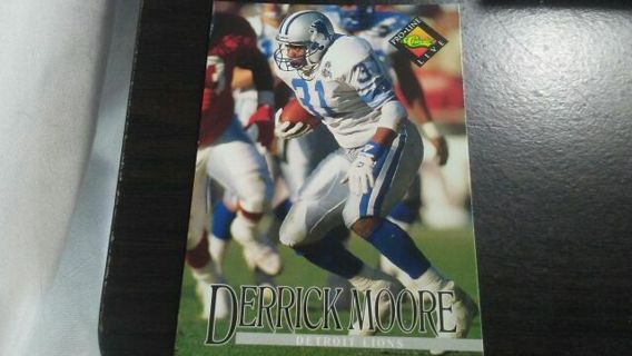 1994 CLASSIC PRO LINE LIVE DERRICK MOORE DETROIT LIONS FOOTBALL CARD# 190
