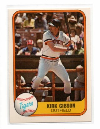 1981 Fleer Kirk Gibson Rookie #481