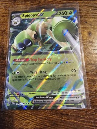 Pokemon Spidops EX 019/198 Holo rare card