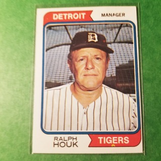 1974 TOPPS BASEBALL SET BREAK 578 -  RALPH HOUK MGR.  -  TIGERS