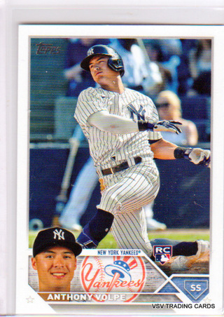 Anthony Volpe, 2023 Topps ROOKIE Card #460, New York Yankees, (LBB)3 