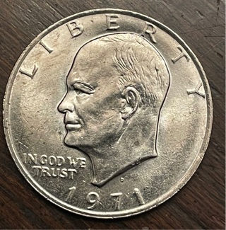 1971 D Eisenhower Dollar Brilliant Uncirculated 