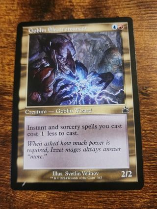 Magic the gathering mtg Goblin Electromancer retro frame Ravnica Remastered