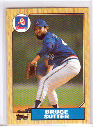 Bruce Sutter, 1987 Topps Card #435, Atlanta Braves, HOFr, (L3)