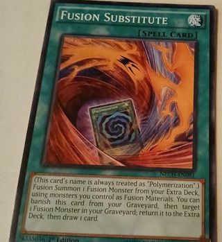 YU-GI-OH- FUSION SUBSTITUTE- 1ST EDITION SPELL