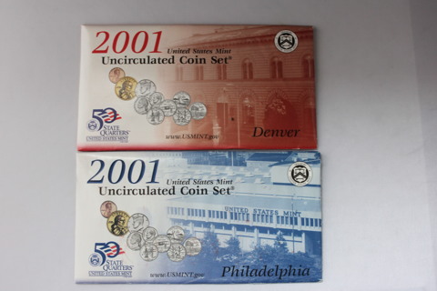 2001 P&D UNCIRULATED COIN SET