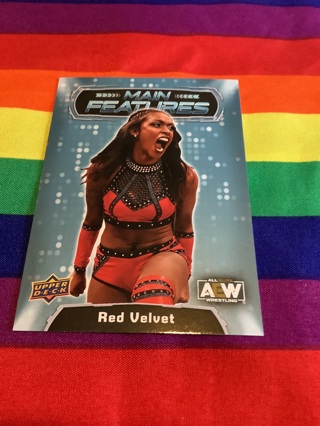 WWE 2022 Upper Deck Main Features AEW Wrestling Card #MF-37 Red Velvet 