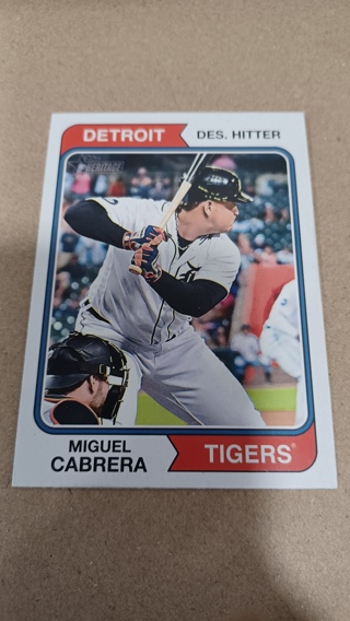 21 Topps Heritage Miguel Cabrera