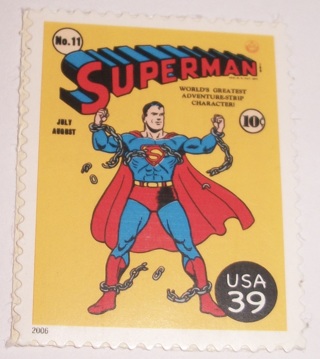 Scott #4084k, Superman, One Useable 39¢ US Postage Stamp. Peel and stick.