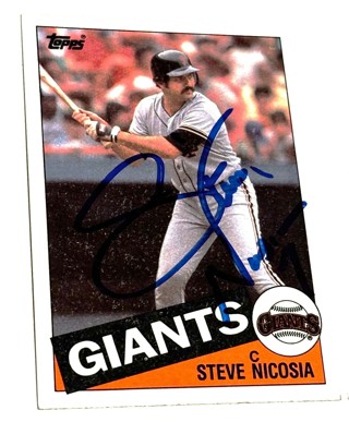 Autographed 1985 Topps #191 Steve Nicosia San Francisco Giants