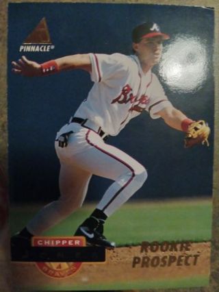 1994 PINNACLE ROOKIE PROSPECT CHIPPER JONES ATLANTA BRAVES BASEBALL CARD# 236