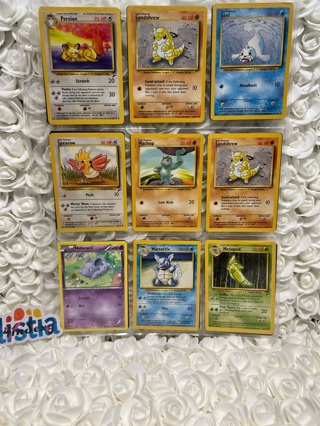 Set of 9 Pokémon Cards from 1995-2015 with 9 Extra Cards